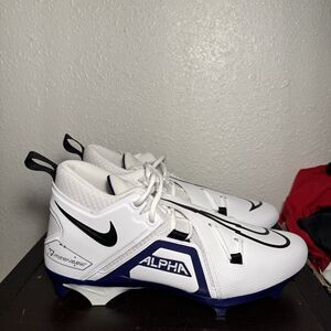 Nike Alpha Menace Pro 3 P Football Cleats Mens Size 13.5 White Blue DM1788 108